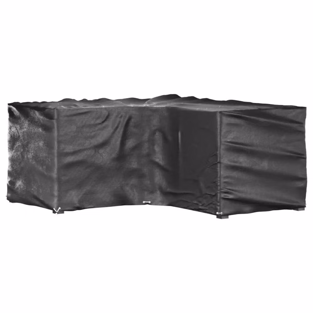 Berkfield Home L-Shaped Garden Furniture Covers, 2 Pack, Black, W/D/H: 185 x 185 x 90 cm – 3