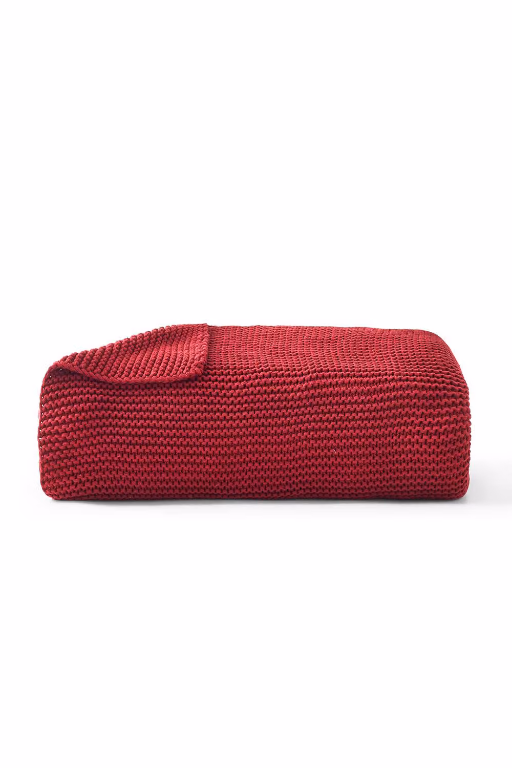 Christy Oslo Cosy Chunky Knit Throw in Red, W/D/H: 140 x 180 cm – 2