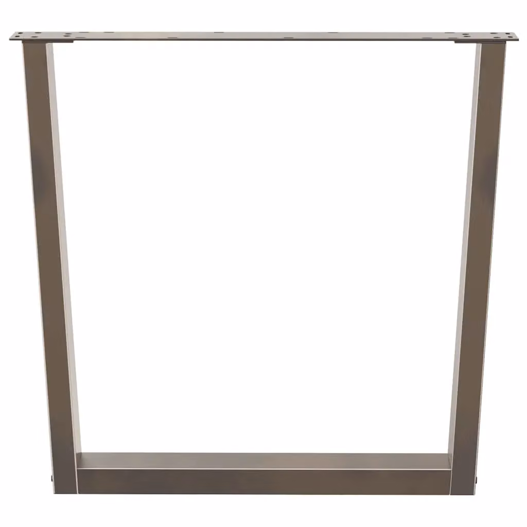 Berkfield Home V-Shape Dining Table Legs, 2 Piece Set, Brown Steel, H: 90 cm, W: 72 cm – 2