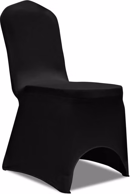 Berkfield Home Black Stretch Elastic Dining Chair Covers, 24 Pack