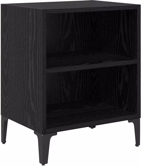 Berkfield Home Black Oak Bedside Cabinet W/D/H: 40 x 30 x 50 cm