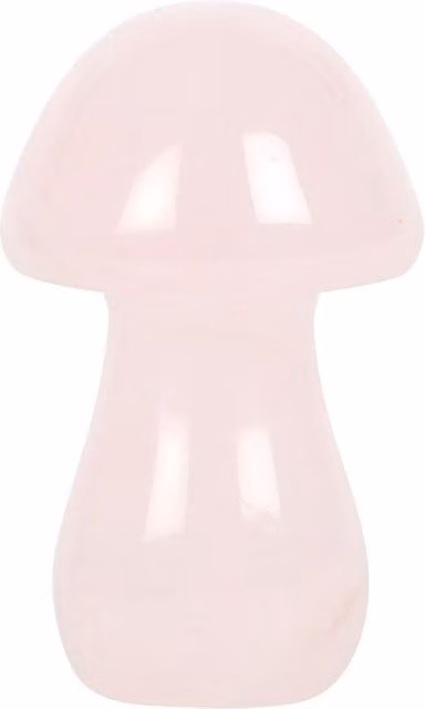 Something Different Rose Quartz Mushroom Crystal Ornament in Pink