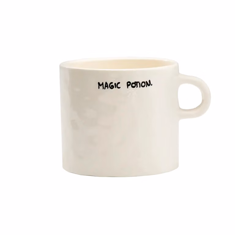 Anna + Nina Magic Potion Ceramic Mug in White