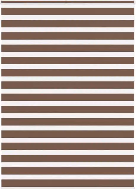 Berkfield Home Brown Zebra Day and Night Blind with Polyester Fabric, W: 165 cm, H: 230 cm