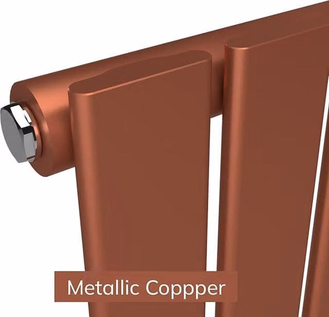 Lux Heat Flat Coloured Vertical Radiator in Bronze/Brown, H 180 cm x W 42 cm