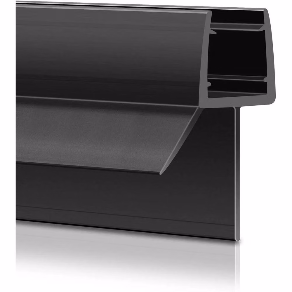 SPETLEK Black Plastic Glass Shower Seal Strip for 4-6mm Glass and Up to 20mm Gap, W: 100 cm, H: 10000 cm – 2