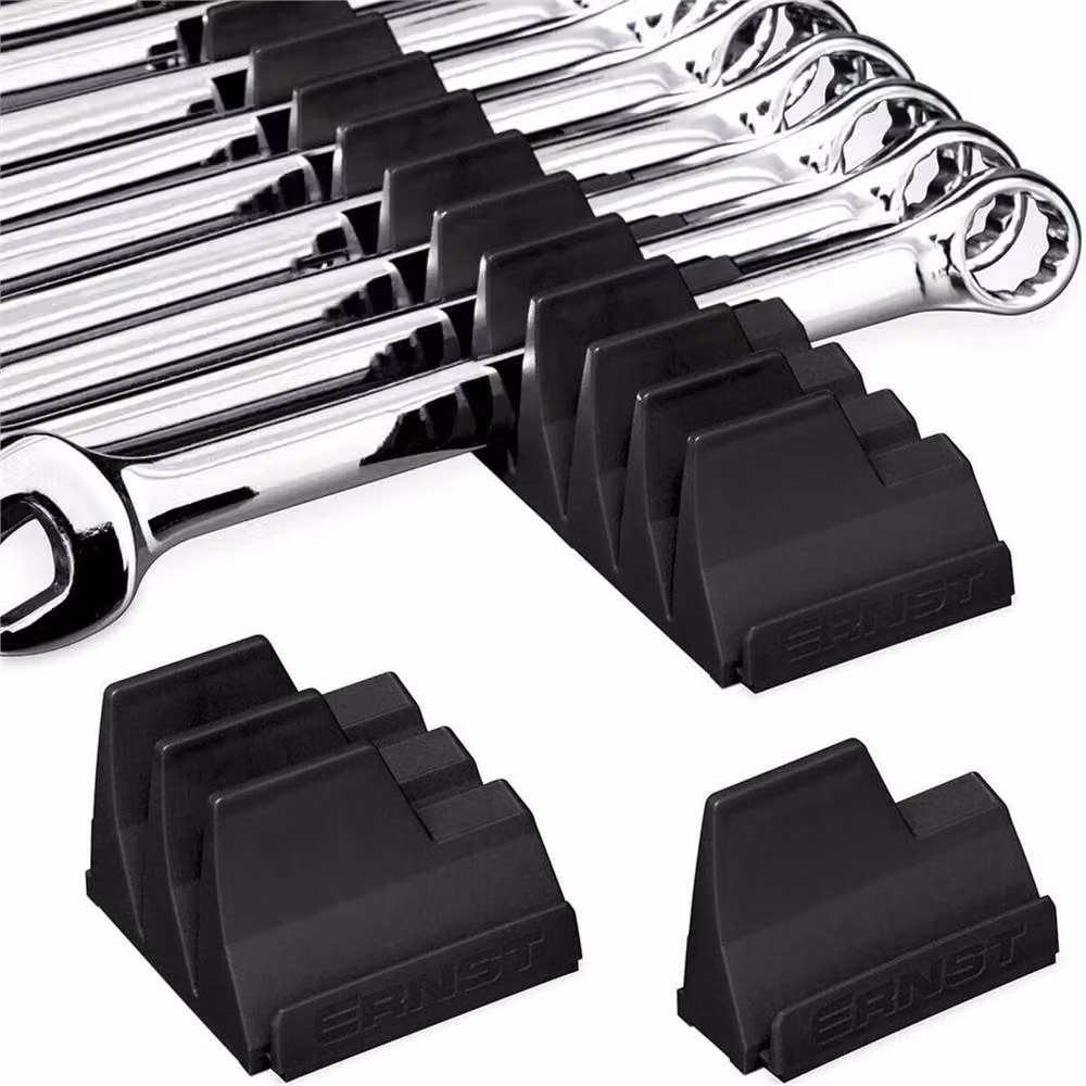 Nordara 80-Piece Magnetic Wrench Organizer and Portable Tool Storage Shelf in Black – 2