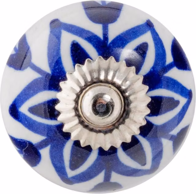 Nicola Spring Blue Ceramic Cabinet Knob – 3