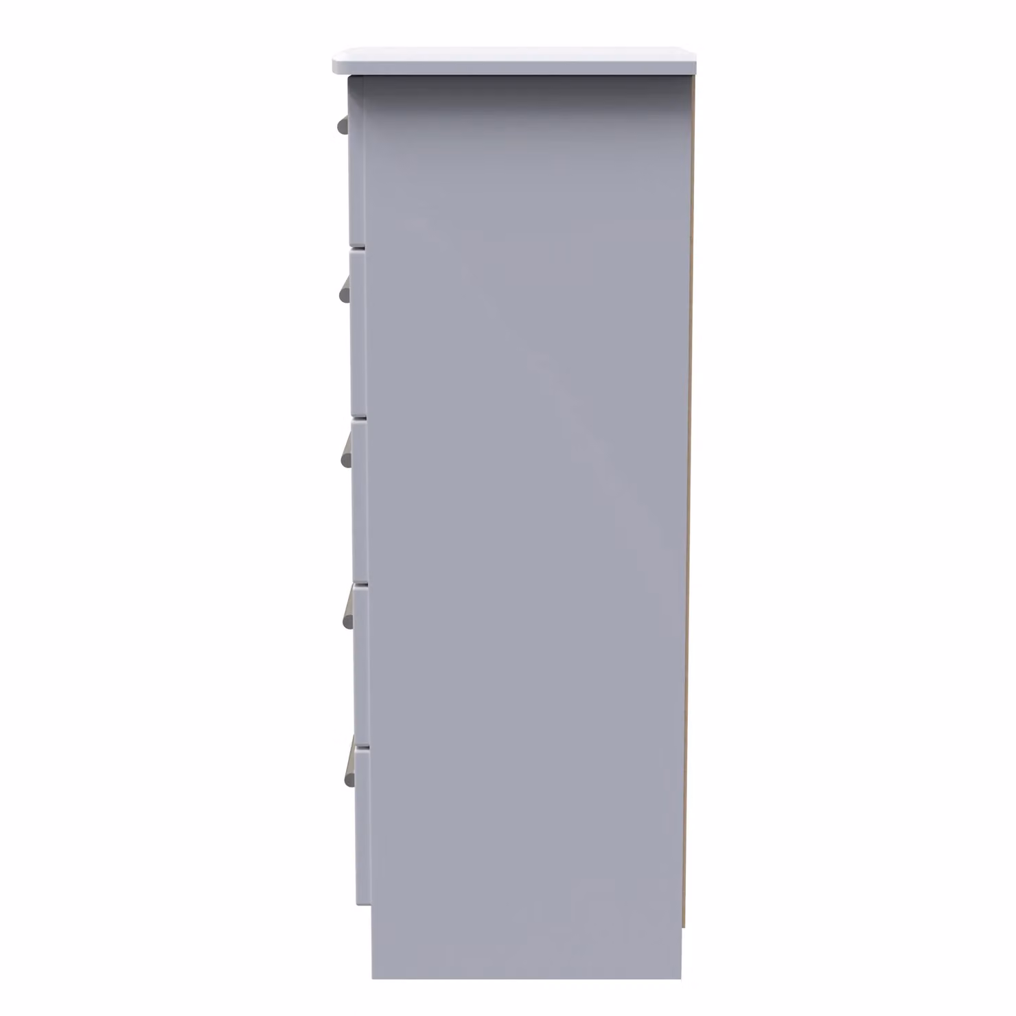 Ready Assembled 2 U Windsor 5 Drawer Tall Bedside Cabinet in Mid Grey – 2