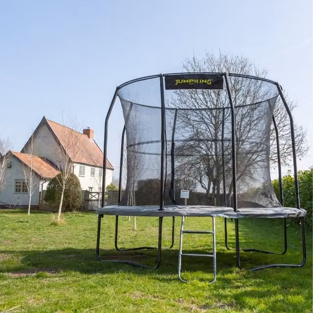 JumpKing Oval Combo Pro Trampoline in Grey, 13ft