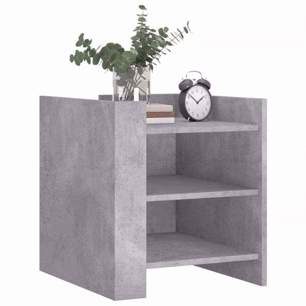 Berkfield Home Bedside Cabinet in Concrete Grey, W/D/H: 45 x 50 x 50 cm – 3