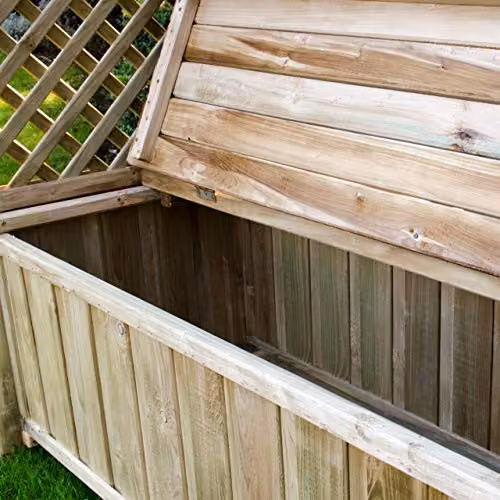 Forest Garden Lyon Arbour in Rustic Brown Wood – 4