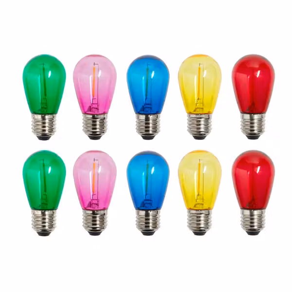 10 Multi-Coloured RGB Globe Light Bulbs for Ultimate Connect Festoon Lights
