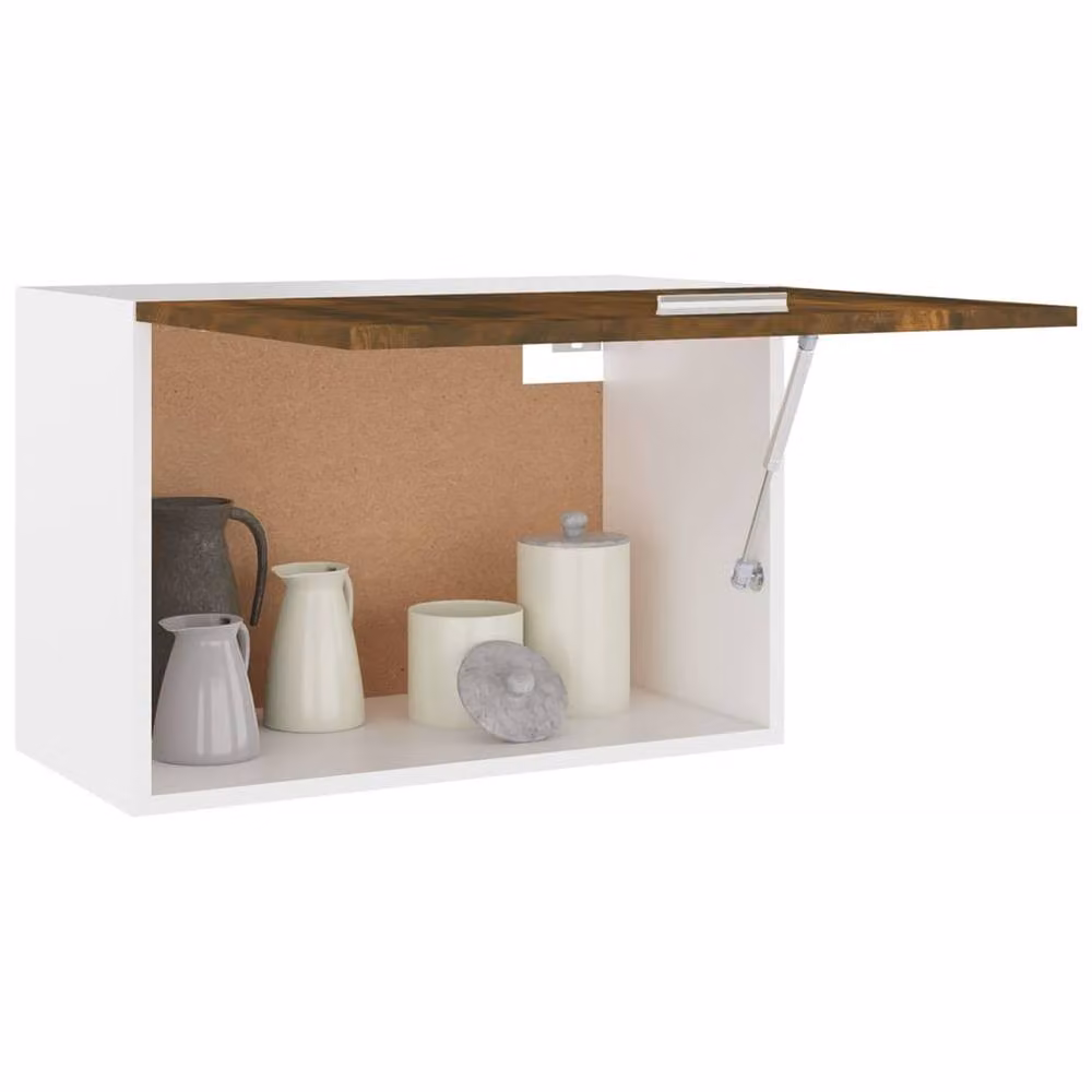 Berkfield Home Smoked Oak Hanging Kitchen Cabinet in Brown, W/D/H: 60 x 31 x 40 cm – 3