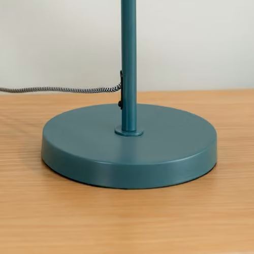 ValueLights Metal Dome Table Lamp with LED Bulb in Teal, Blue or Grey – 3
