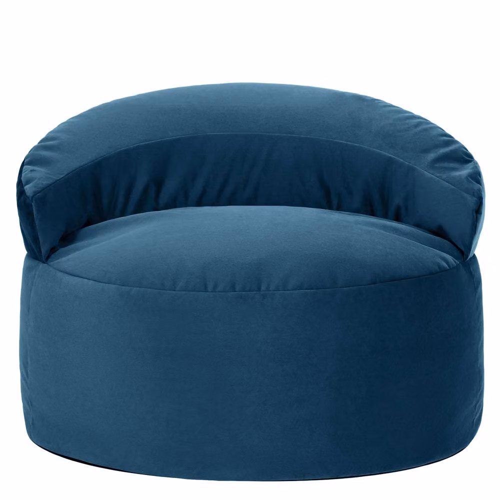 ICON Orb Accent Chair in Matt Blue Velvet – 2