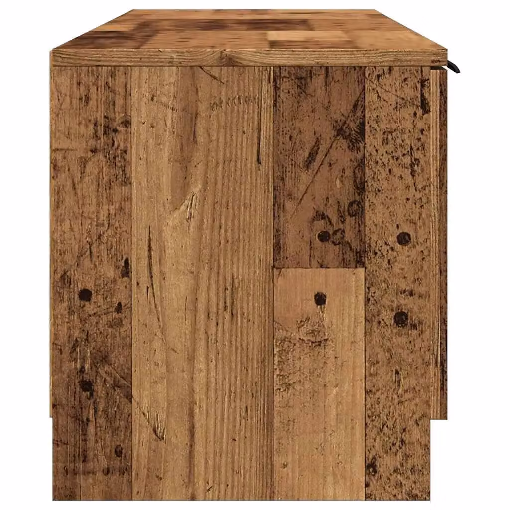 Berkfield Home Rustic Old Wood TV Cabinet in Brown, W/D/H: 140 x 40 x 35 cm – 4