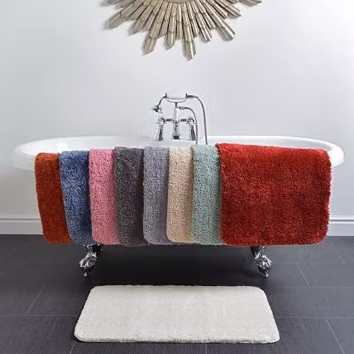 Allure Bath Fashions Microfibre Non-Slip Bath Mat, Anthracite Grey, W: 80 cm, D: 50 cm – 2