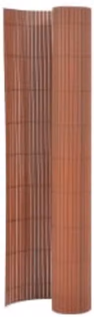 Berkfield Home Double-Sided PVC Garden Fence, Brown, H: 110 cm, W: 300 cm – 1
