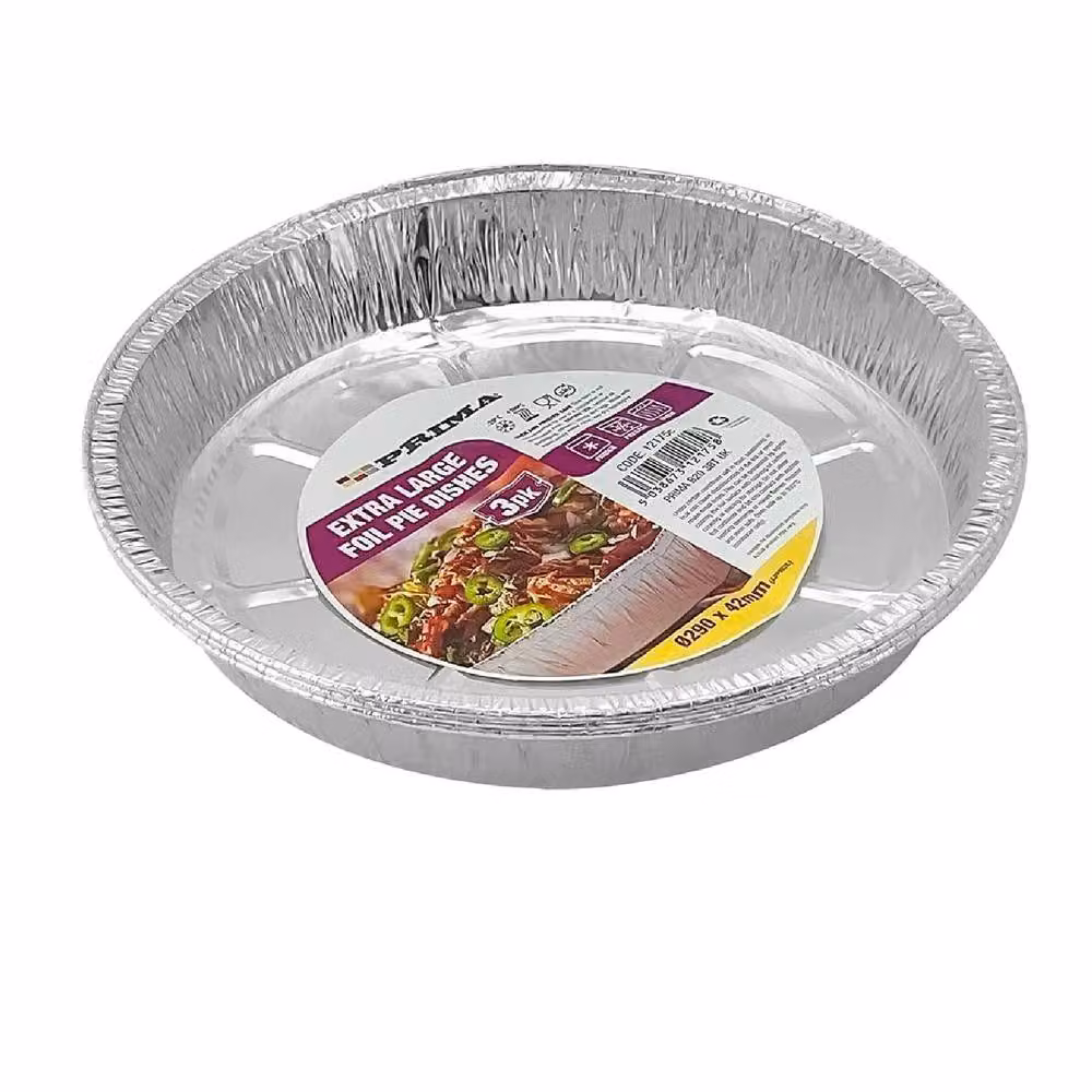BARGAINS-GALORE Set of 21 Extra Large Round Aluminium Disposable Foil Dishes in Silver – 3