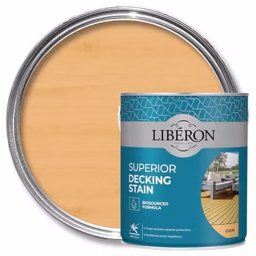 Libéron Superior Decking Stain Oil for Exterior Wood, Transparent, 2.5 l – 1