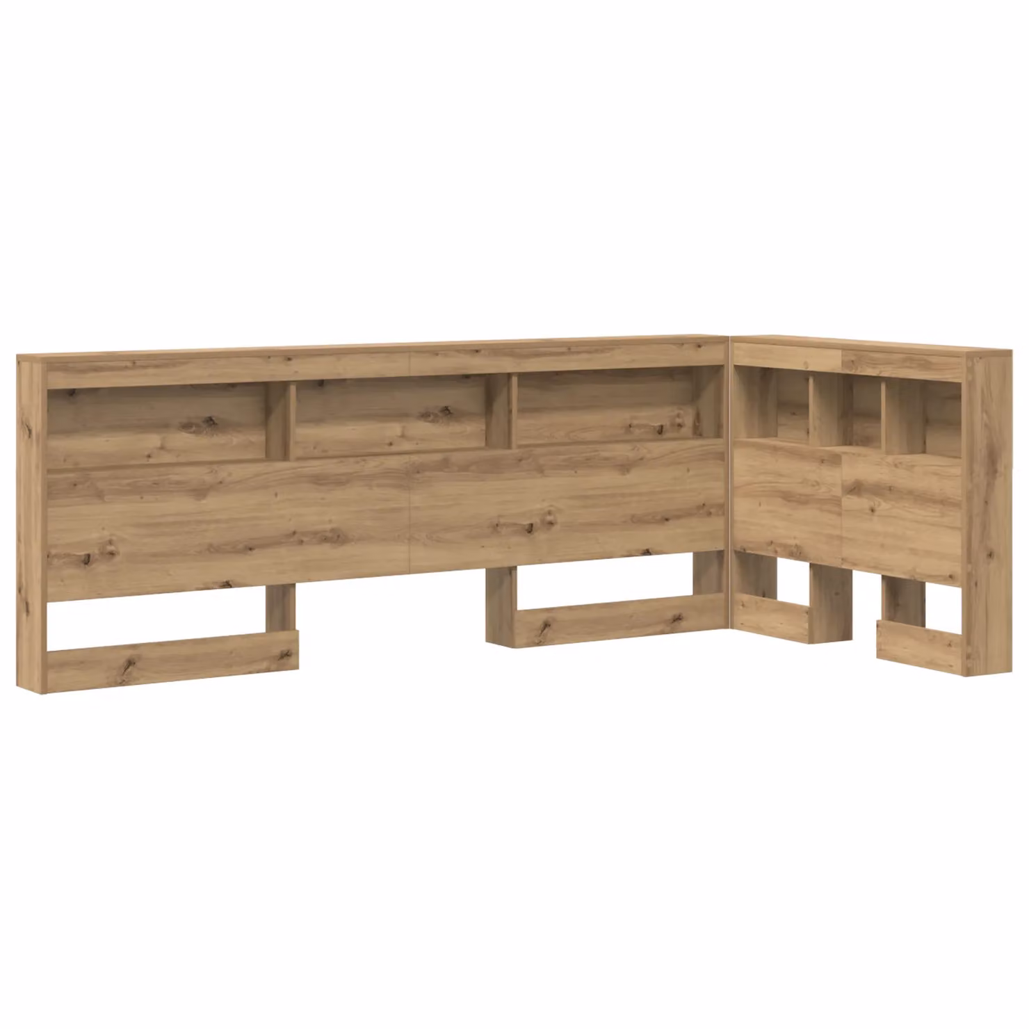 Berkfield Home Artisan Oak Storage Headboard with Integrated Shelf, Brown, Width: 90 cm – 2