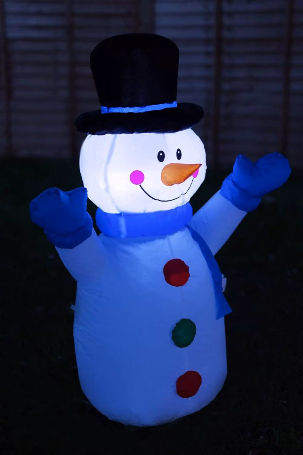 Marco Paul Multicolour Inflatable Snowman Christmas Decoration, Height: 120 cm – 3