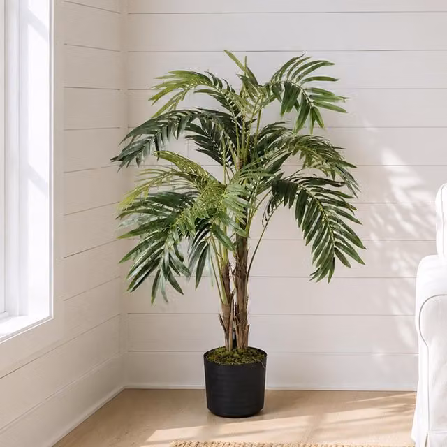 Leaf Realistic Botanik Premium Artificial Green Palm Tree with Pot, Height: 120 cm – 1