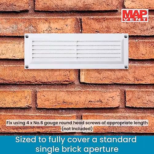Map White Plastic Louvre Air Vent with Flyscreen – 3