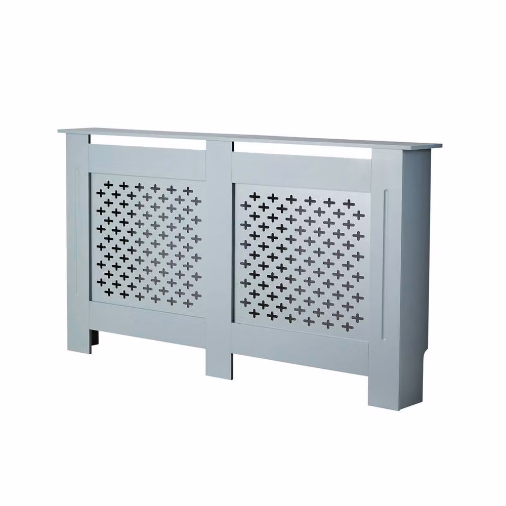 Nordara Grey Large Modern Geometric Radiator Cover – 2