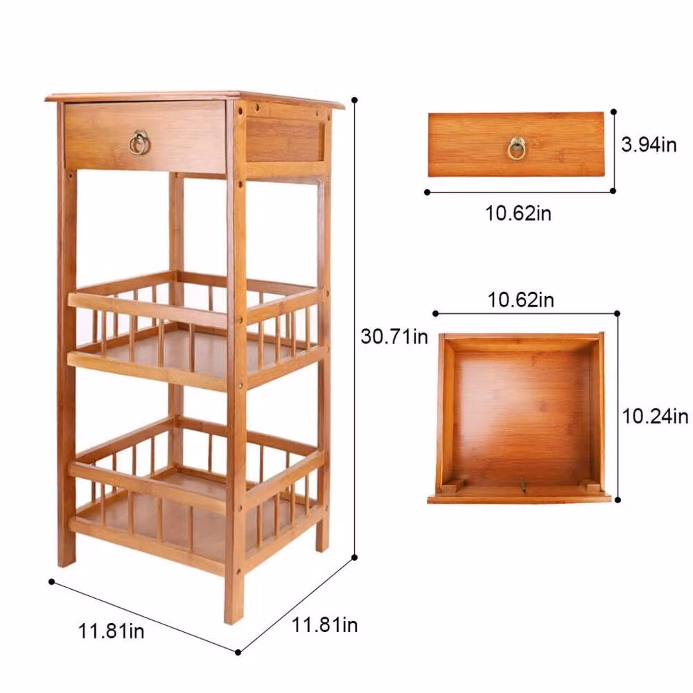 SPETLEK Industrial Corner Bedside Table in Brown – 2