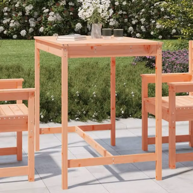 Berkfield Home Garden Table in Brown Solid Douglas Wood, W/D/H: 121 x 82.5 x 110 cm – 1