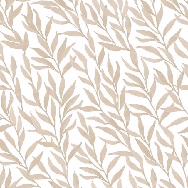 I Love Wallpaper Willow Leaf Botanical Floral Wallpaper in Natural Yellow and Beige