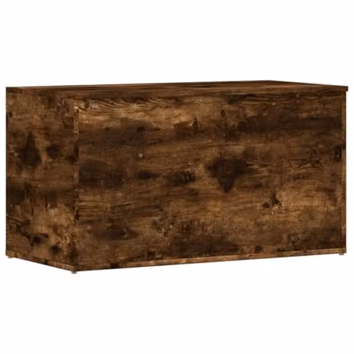 vidaXL Modern Storage Chest and Kids Toy Box in Smoked Oak Wood, Brown, W: 84 cm, D: 46 cm, H: 42 cm