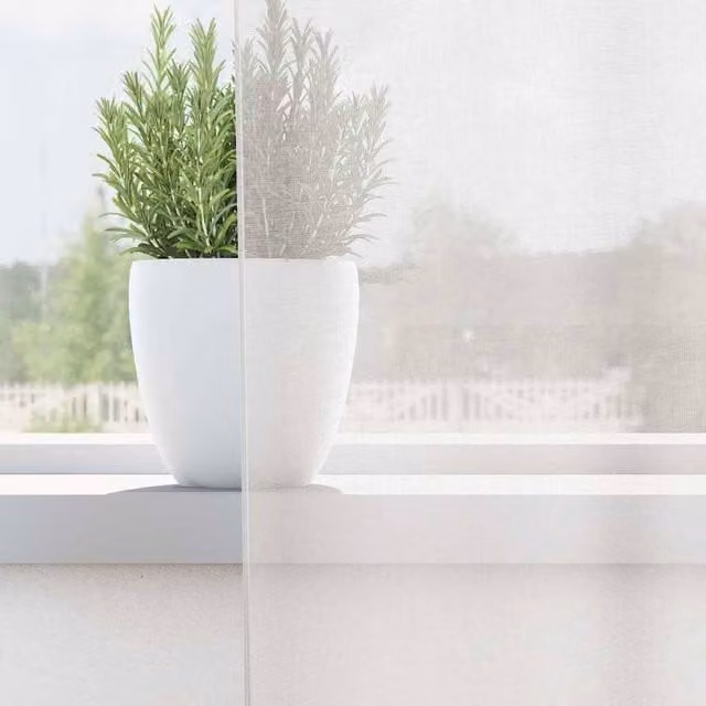 Berkfield Home White Voile Fabric Panel Curtains with Rod Pockets, 2 Pack, H: 260 cm x W: 140 cm