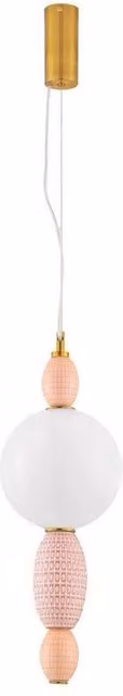 Netlighting Obrie Slim LED Pendant Light in Gold, Orange and Pink with 794lm Warm White Output