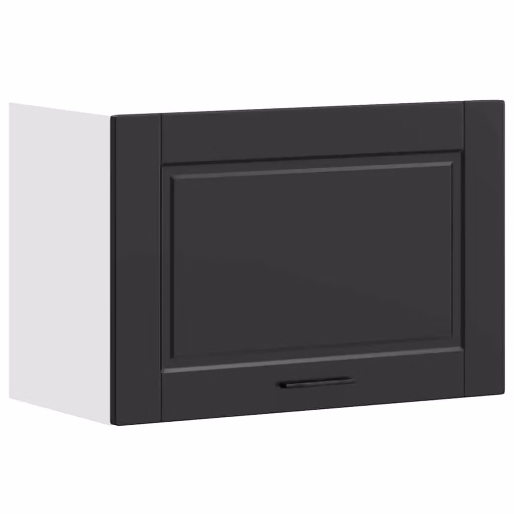 Berkfield Home Porto Black Kitchen Wall Cabinet in Engineered Wood – 2