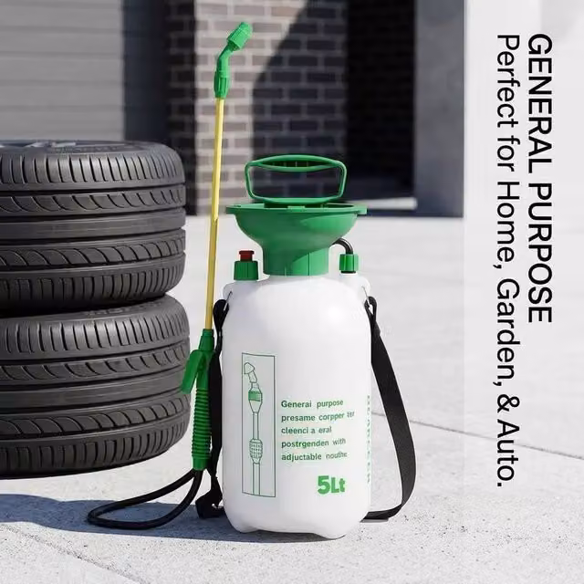 Spetlek 5L Manual Garden Pressure Sprayer Pump Bottle in White – 1