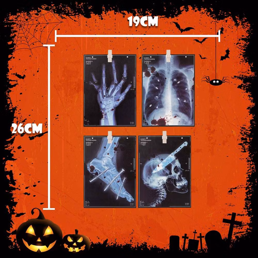 VFM e-Store Halloween X-Ray Paper Garland Decoration in Multicolour and Black – 2