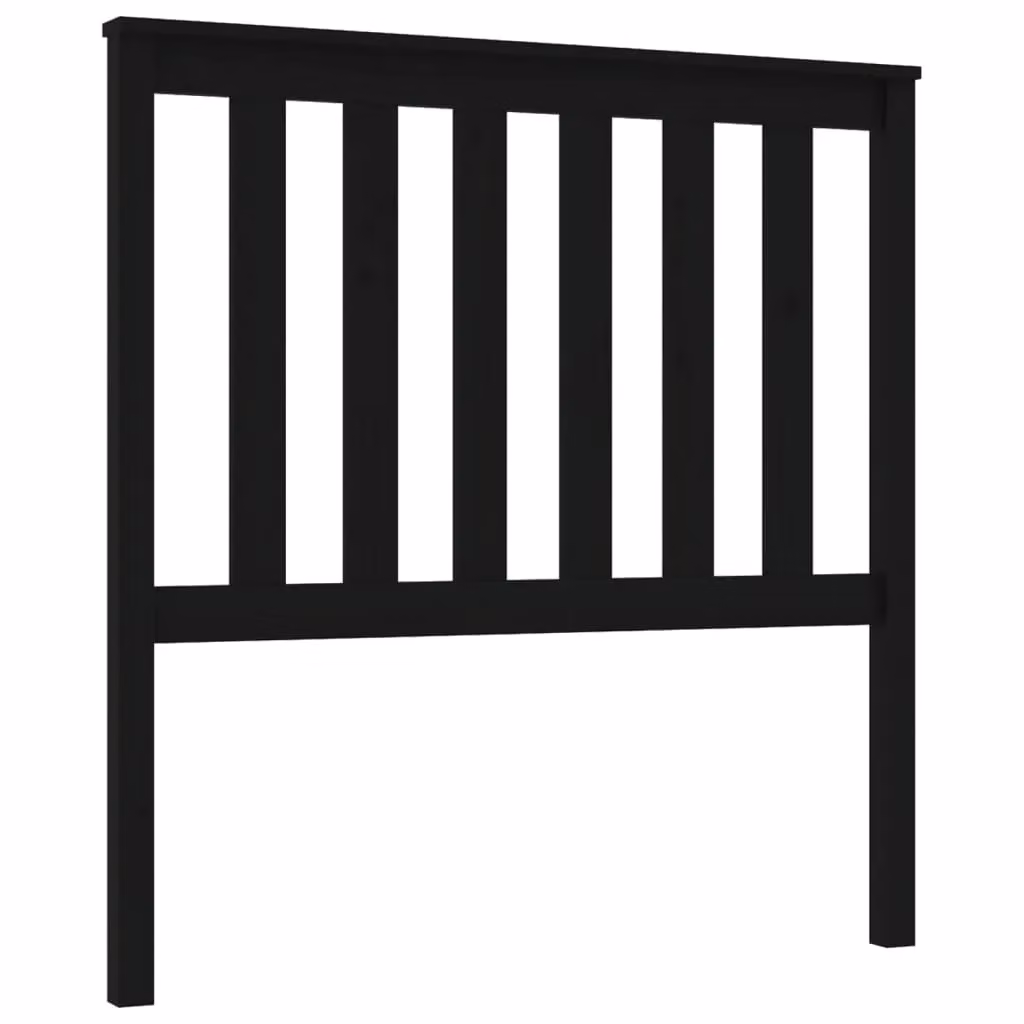 Berkfield Home Rustic Black Solid Pine Wood Bed Headboard W/D/H: 96 x 6 x 101 cm – 2
