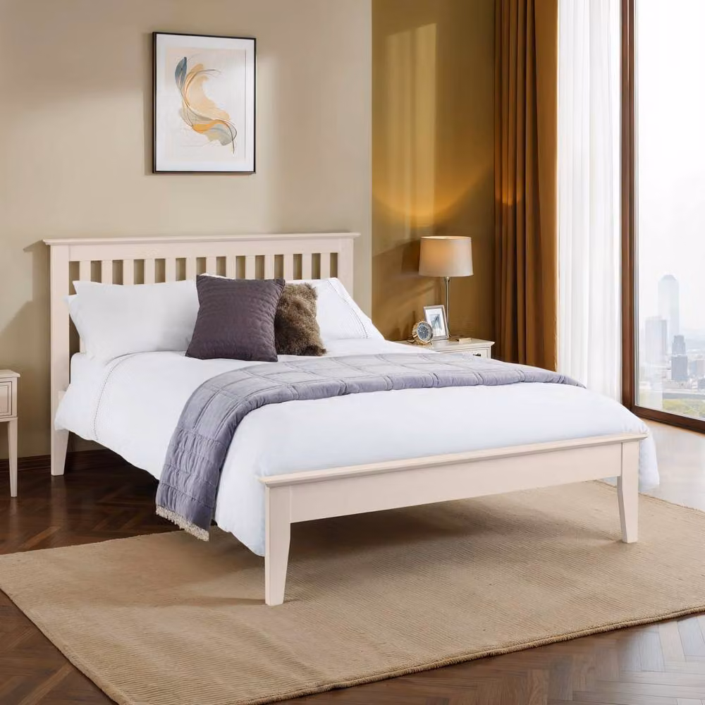 Cheshire Premium Port Bed in Ivory, Double (Width: 135 cm) – 2