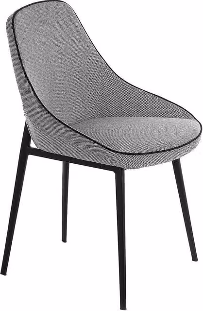 Angel Cerda Grey Fabric and Metal Modern Dining Chair – 1