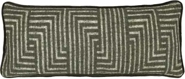 Bedeck of Belfast Yoko Green Graphic Rectangular Cushion W: 70 cm, H: 30 cm