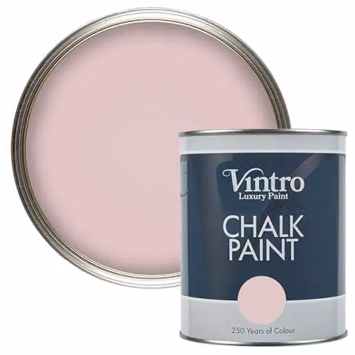 Vintro Madame de Pompadour Pink Chalk Paint with Ultra Matt Finish, 1 Litre