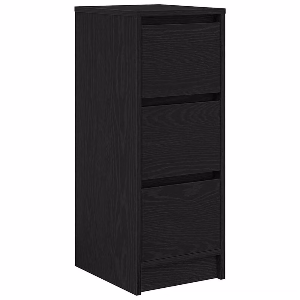 Berkfield Home Black Oak Sideboard, W/D/H: 29.5 x 34 x 76 cm – 2