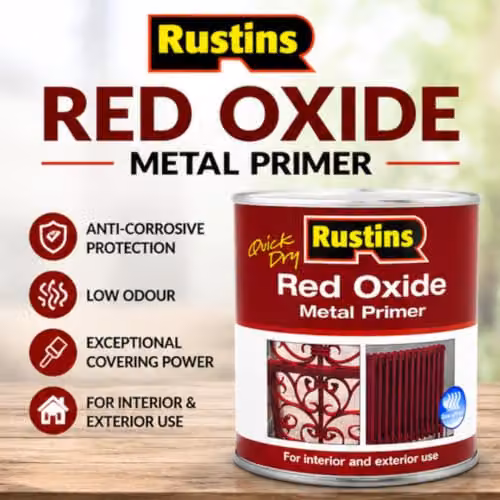Rustins Red Oxide Quick Drying Metal Primer, 2.5 l – 2