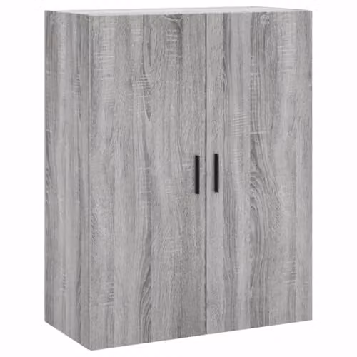 vidaXL Wall Mounted Cabinet in Grey, W: 69.5 cm, D: 34 cm, H: 90 cm