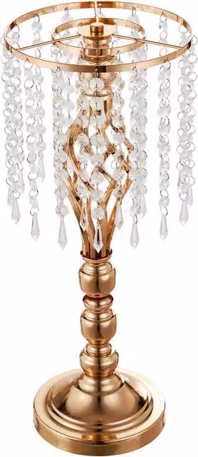 Livingandhome Modern Golden Flower Arrangement Stand for Tabletop Displays