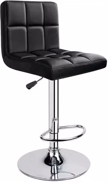 EONLION Black Synthetic Leather Gas Lift Swivel Bar Stool – 1