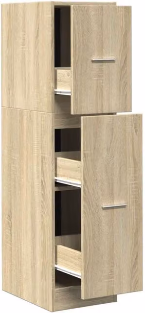 Berkfield Home Apothecary Cabinet in Sonoma Oak, W/D/H: 30 x 30 x 118 cm